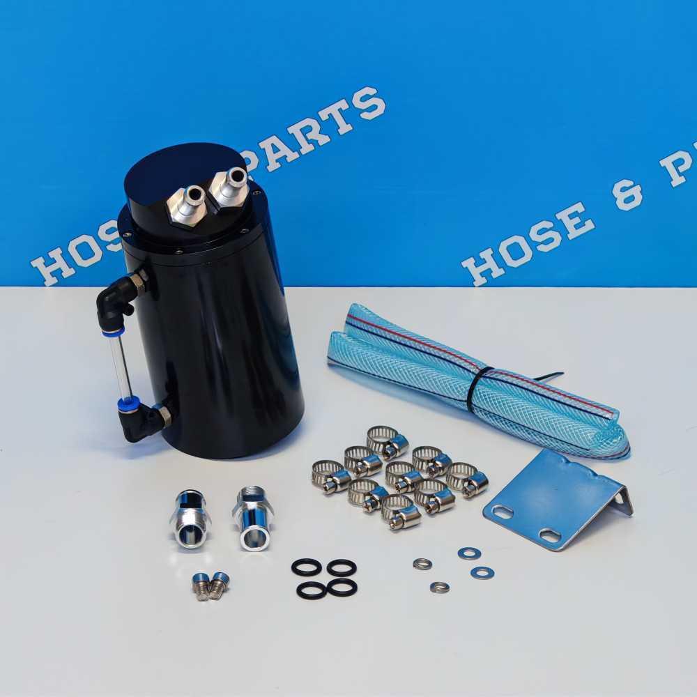 0.75L Universal Round Oil Catch Can - Black